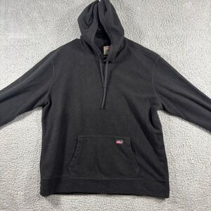 Genuine Dickies Mens XL Black Sherpa Fleece Hoodie Faux Fur Pullover